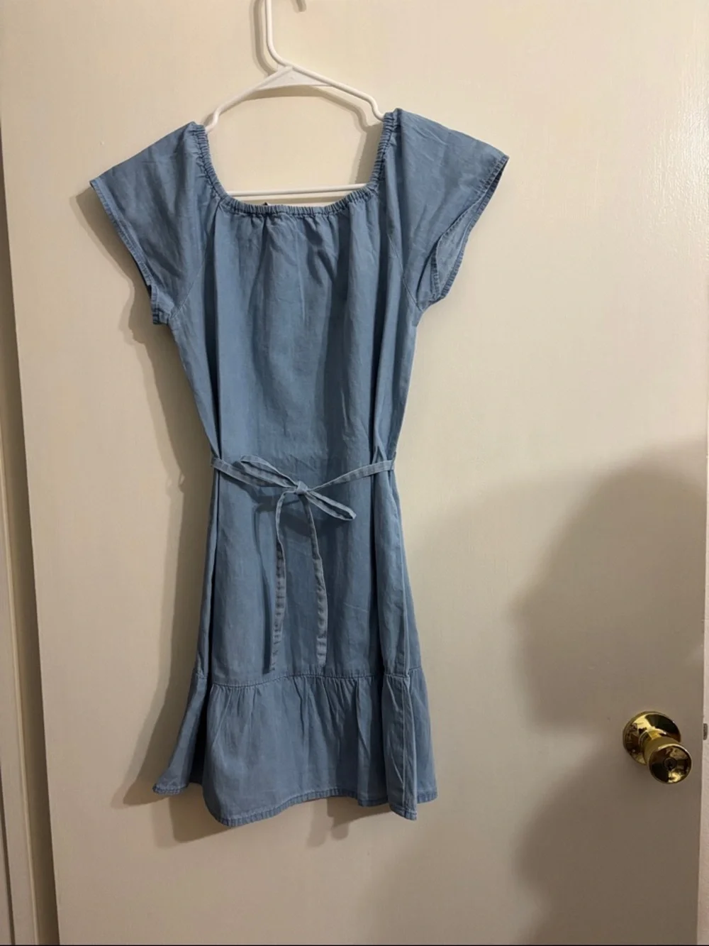The Children's Place Light Blue Chambray Belted Dress - Picture 3 of 3